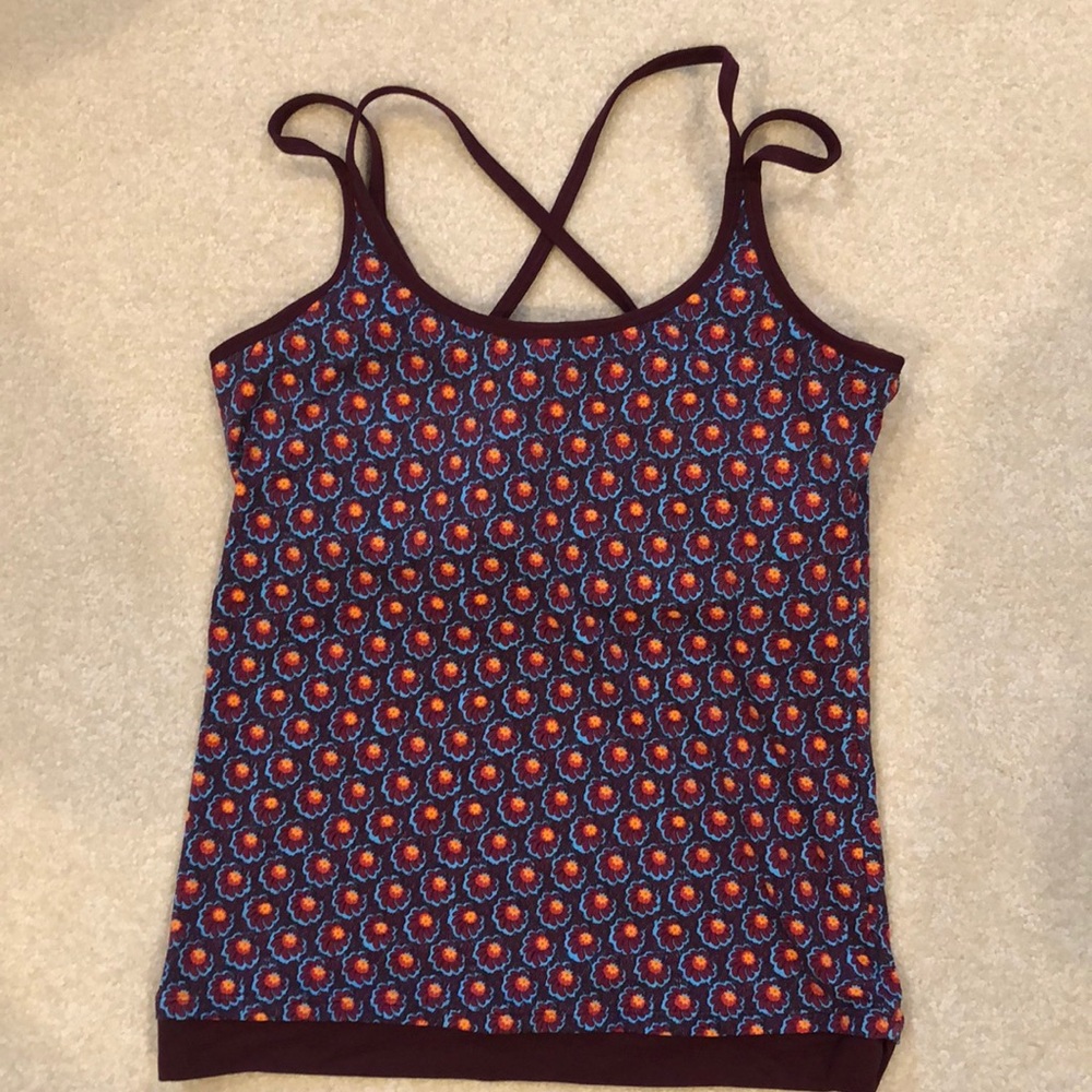 Tory Burch Sport Crossback Shelf Bra Tank Size M